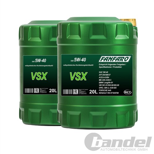 20l fanfaro vsx - fanfaro, 5w-40